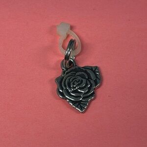 Silver Rose Charm Pendant